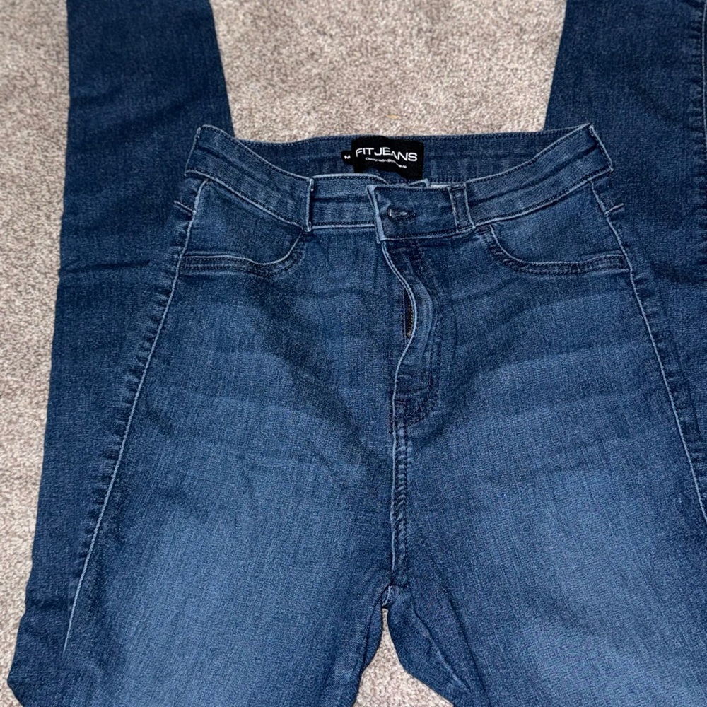 FITJEANS Women's High Rise Dark Blue Jeans